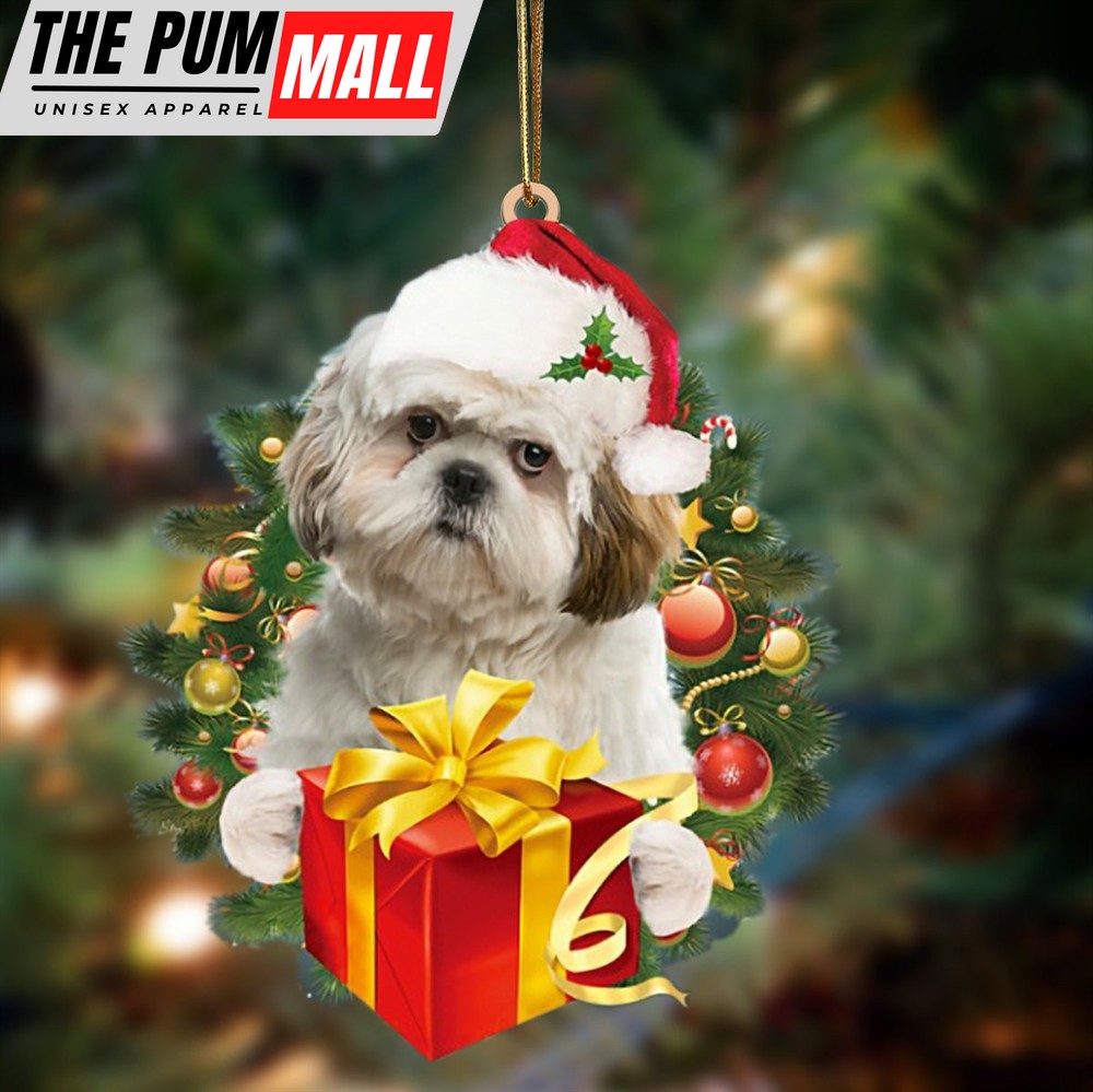 Shih Tzu Give Gifts Hanging Ornament – Flat Acrylic Dog Ornament – Dog Lovers Gifts For Him Or Her Limited Edition