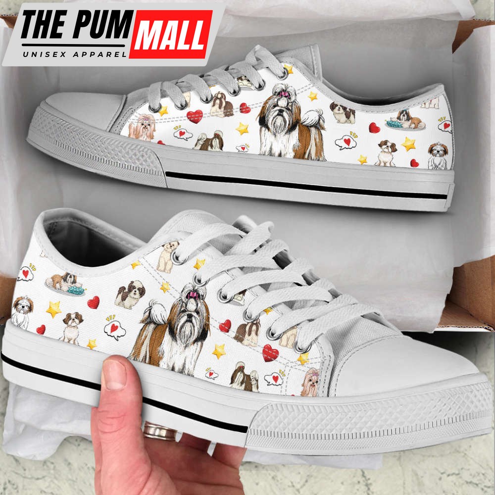 shih-tzu-heart-star-low-top-shoes-canvas-sneakers-casual-shoes-dcymbc81 Shih Tzu Heart Star Low Top Shoes Canvas Sneakers Casual Shoes