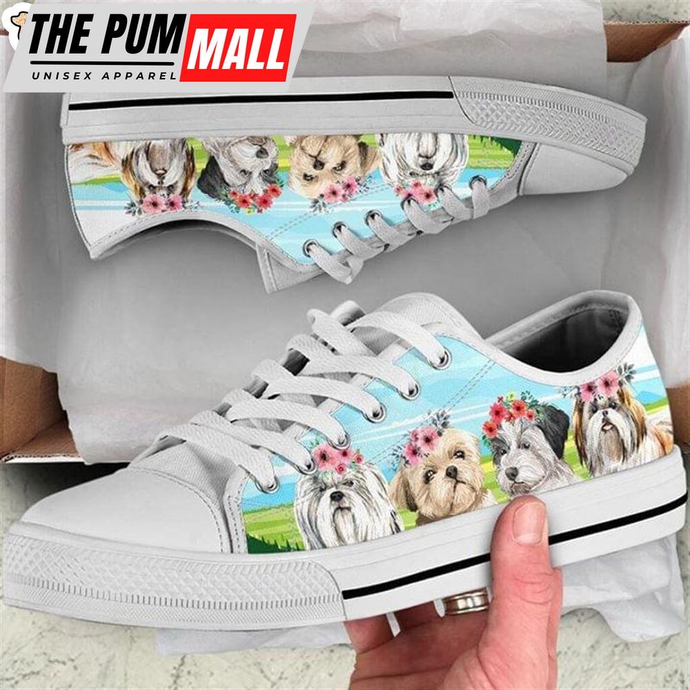 Shih Tzu Low Top Shoes – For Shih Tzu Lovers Canvas Sneaker – Owners Gift Dog Breeders