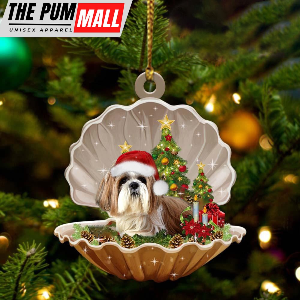 Shih Tzu – Sleeping Pearl in Christmas Two Sided Ornament – Christmas Ornaments For Dog Lovers Limited Edition
