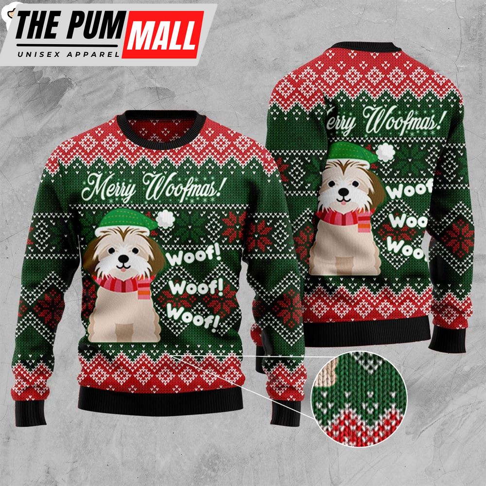 shih-tzu-woofmas-ugly-christmas-sweater-dog-memorial-gift-unisex-crewneck-sw-mxwqoar1 Shih Tzu Woofmas Ugly Christmas Sweater – Dog Memorial Gift – Unisex Crewneck Sweater