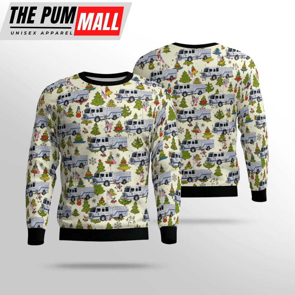 Shop the Festive Texas Fort Worth Fire Department Ugly Christmas Sweater!