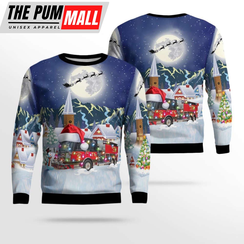 Shop the Trendy McPherson Fire Department Ugly Christmas Sweater in Kansas