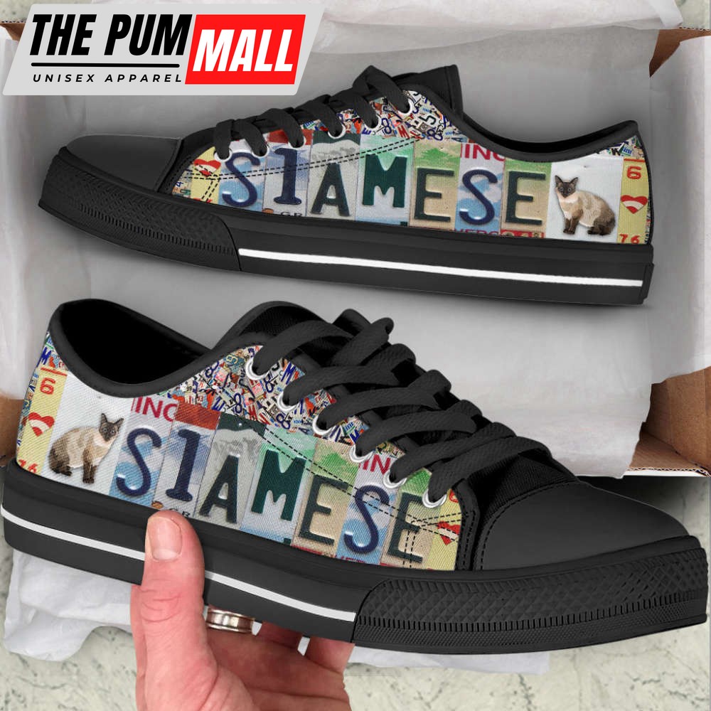 siamese-cat-lover-shoes-plates-low-top-canvas-shoes-cd7ph6li Siamese Cat Lover Shoes Plates Low Top Canvas Shoes