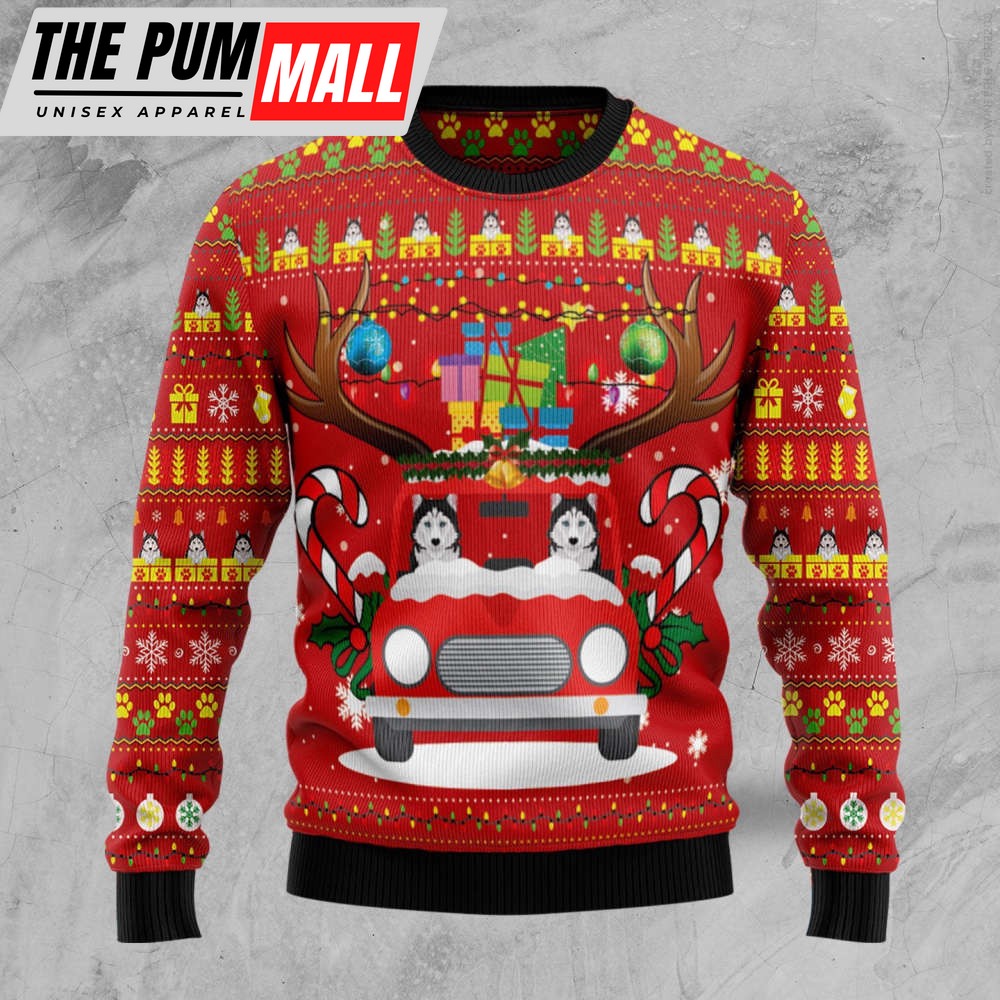 Siberian Husky HZ102305 Ugly Christmas Sweater – Best Gift For Christmas