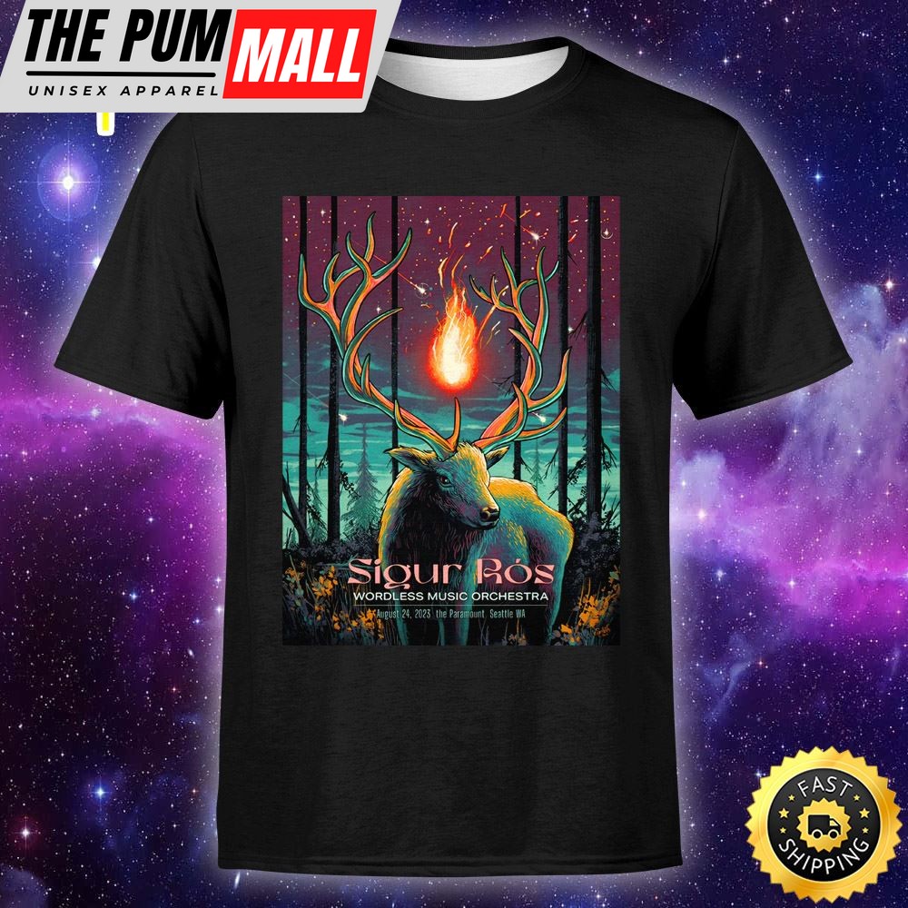 Sigur Rós Seattle August 24, 2025 Poster Unisex T-shirt