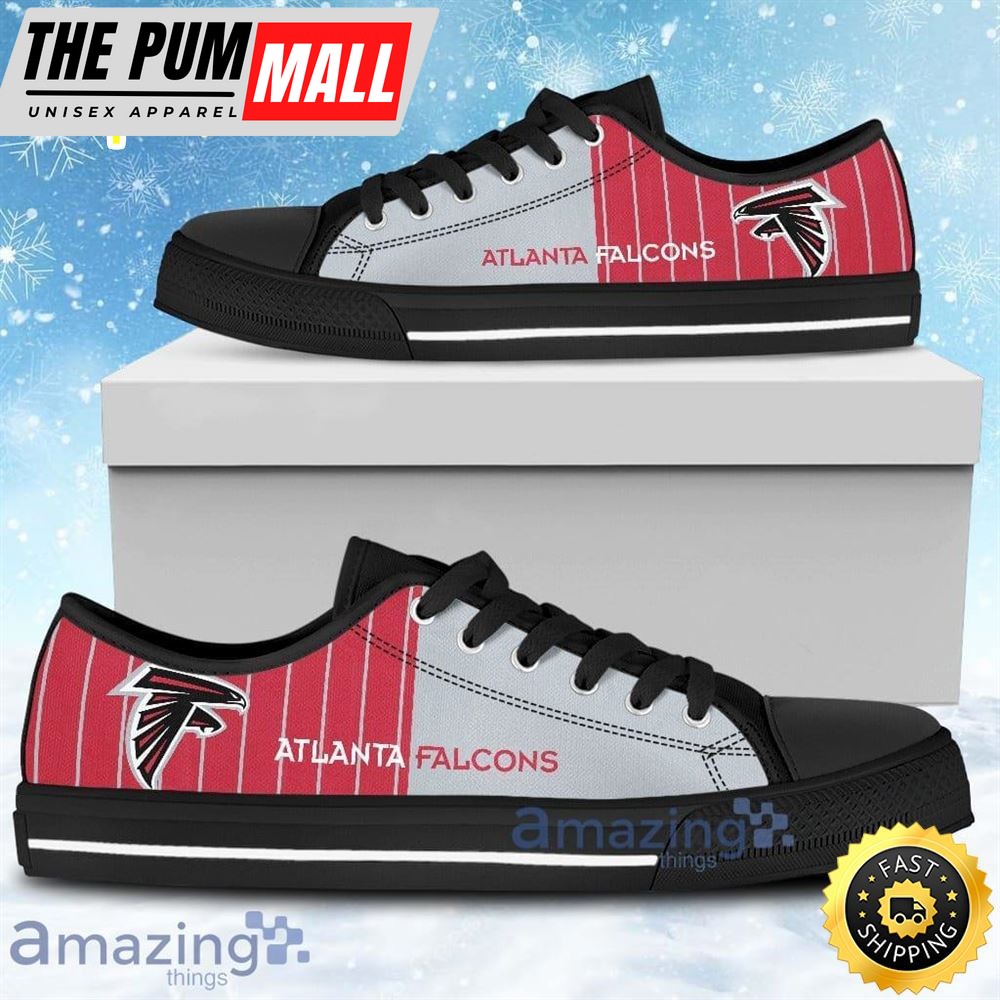 Simple Design Vertical Stripes Atlanta Falcons Low Top Shoes