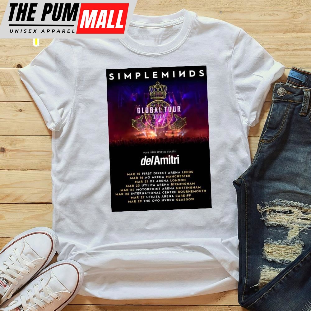 SIMPLE MINDS Global Tour 2025 UK Tour Poster Unisex T-shirt