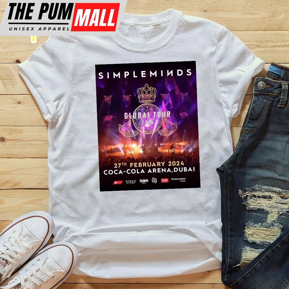 Simple Minds Live Concert in Dubai 27th Feb 2025 Unisex T-shirt