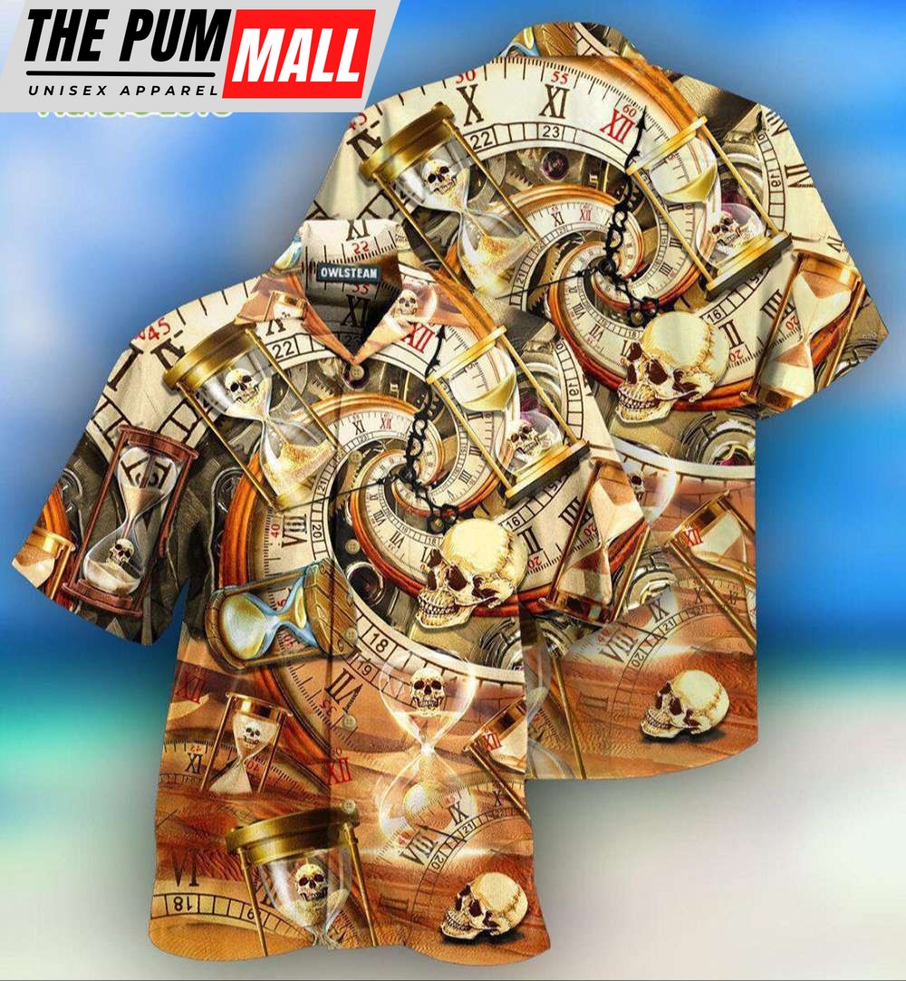 Skull All Knows Value Of Time Hawaiian Shirt