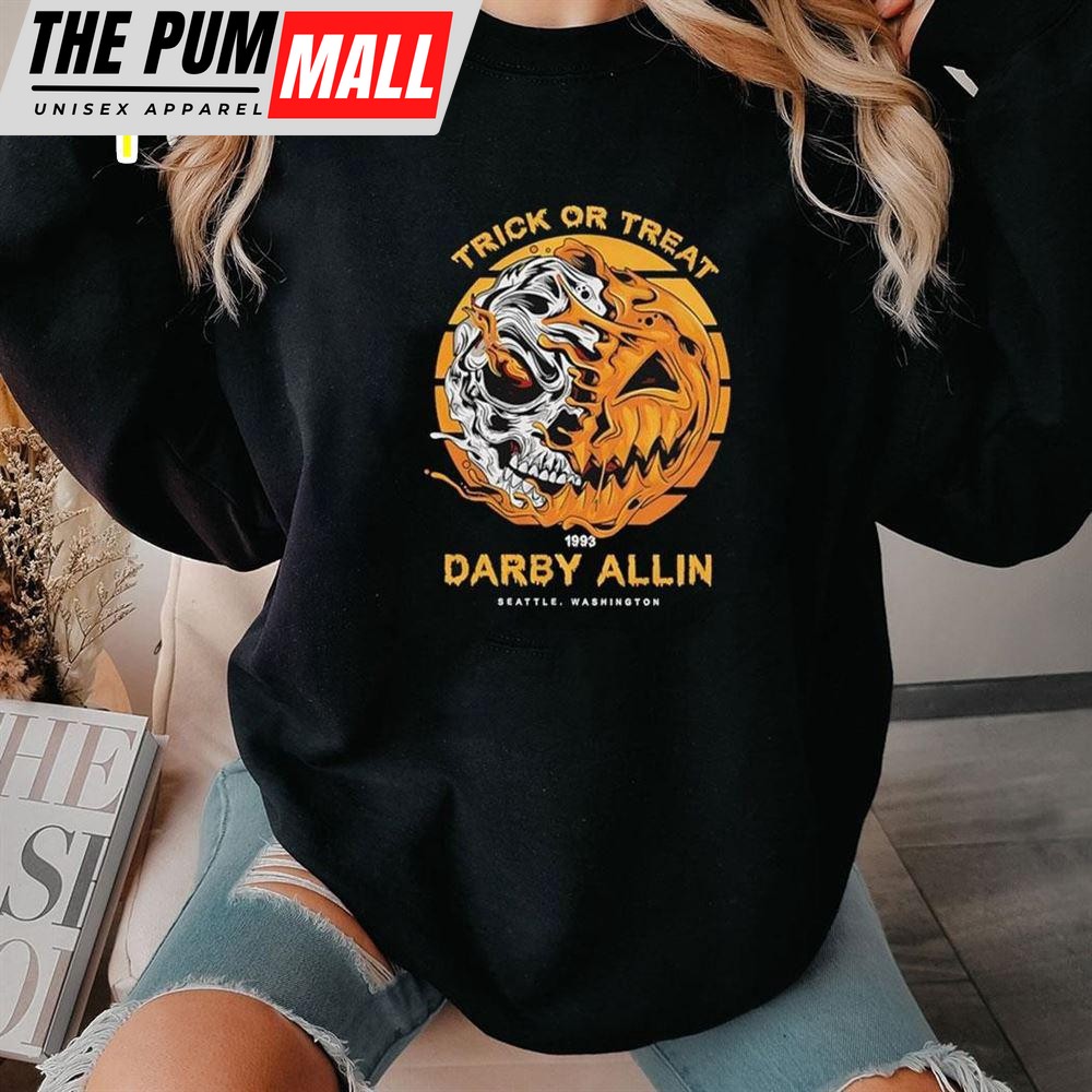 Skull And Pumpkin Horror Trick Or Treat Darby Allin 1993 Shirt Hoodie