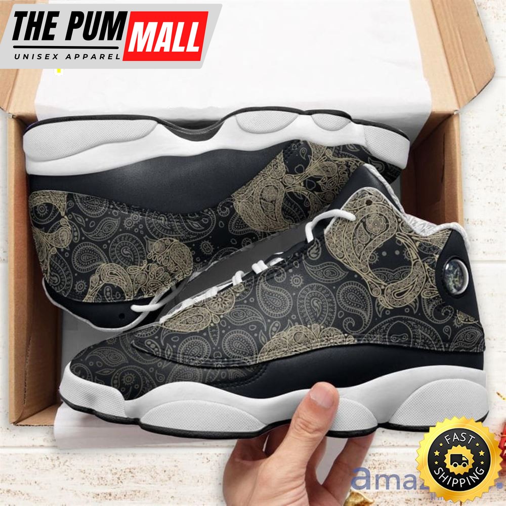 Skull Bandana Black Air Jd 13 Sneakers Men And Women