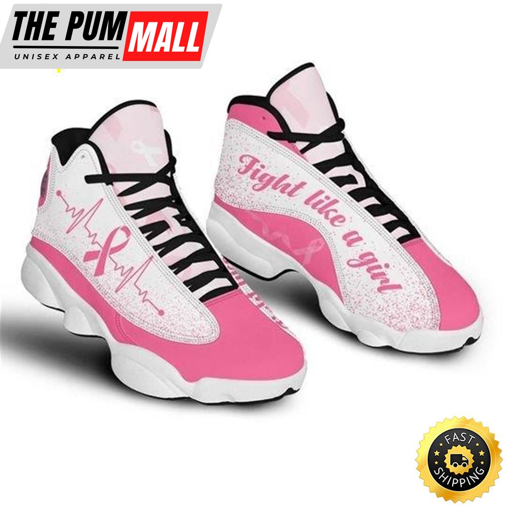 Skull Fight Like A Girl Breast Cancer Awareness Air Jd 13