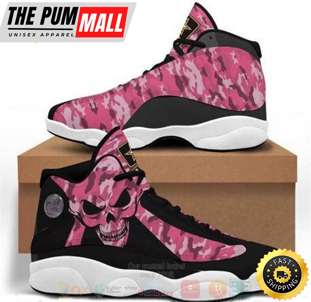 Skull Fight Like A Girl Breast Cancer Awareness Air Jd 13 Shoes