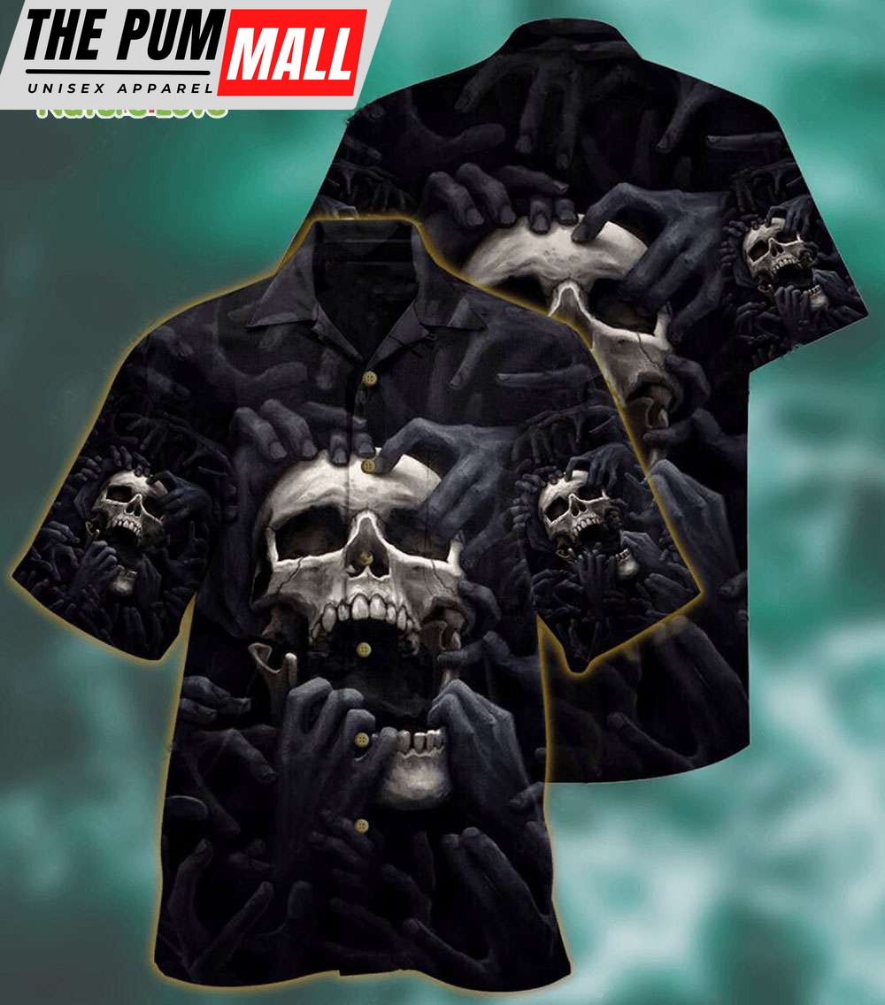 Skull Love Darkness Hawaiian Shirt