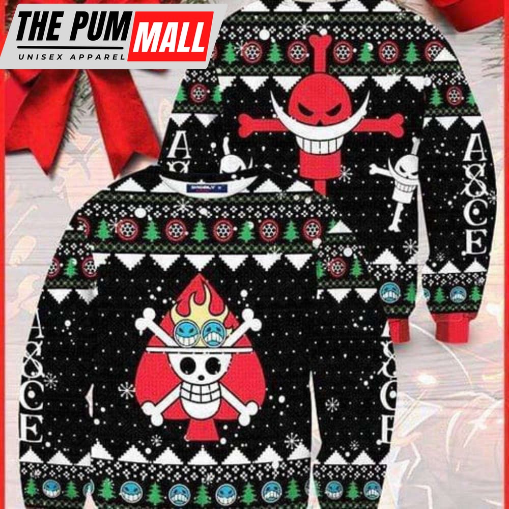 Skull Pirate Ace Christmas Sweater: Festive & Stylish Holiday Apparel