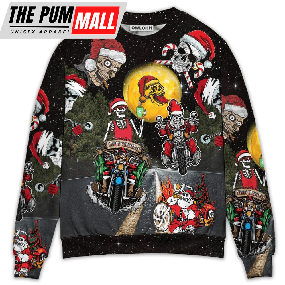 Skull Santa Christmas Sweater – Ugly 3D AOP Shirt – Gift For Christmas