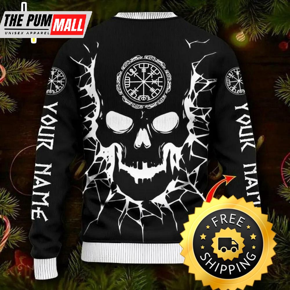 skull-vegvisir-back-and-white-viking-custom-ugly-christmas-sweater-viking-ugly-vjv9myub Skull Vegvisir Back And White Viking Custom Ugly Christmas Sweater, Viking Ugly Sweater
