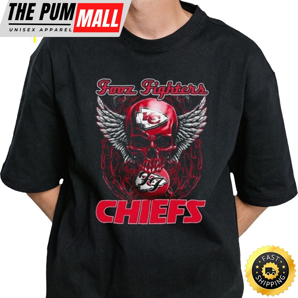 Skull Wings Fooz Fighters Kansas City Sport Football Shirt