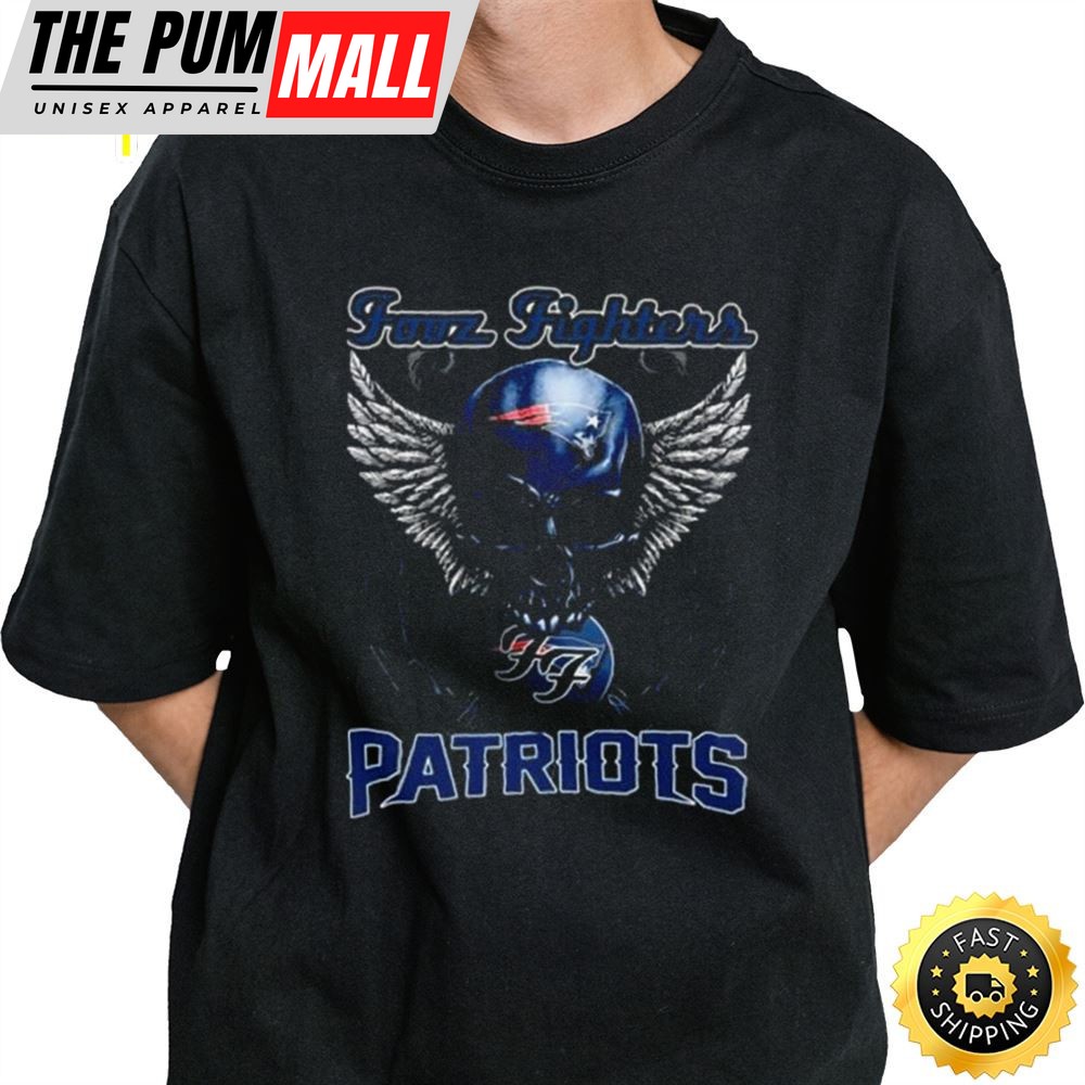 Skull Wings Fooz Fighters New England Sport Football Shirt