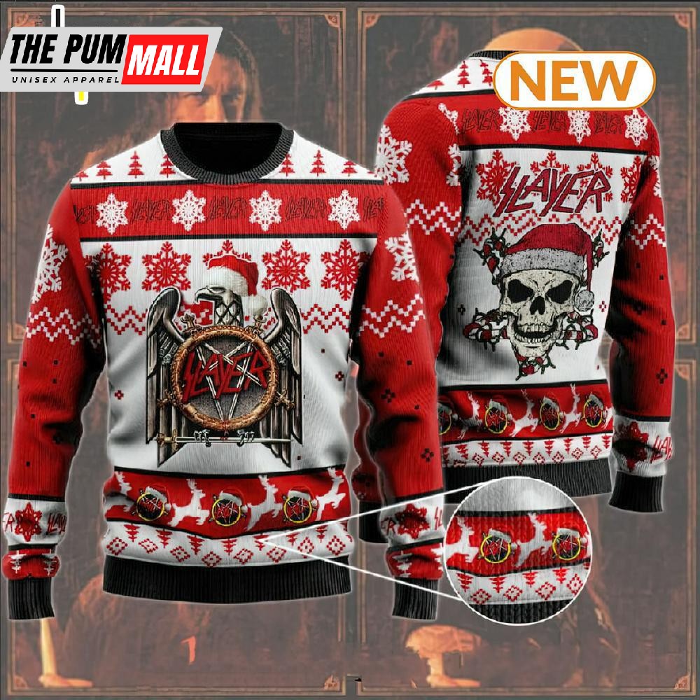Slayer Band Ugly Christmas Sweater Shirt, Sweatshirt