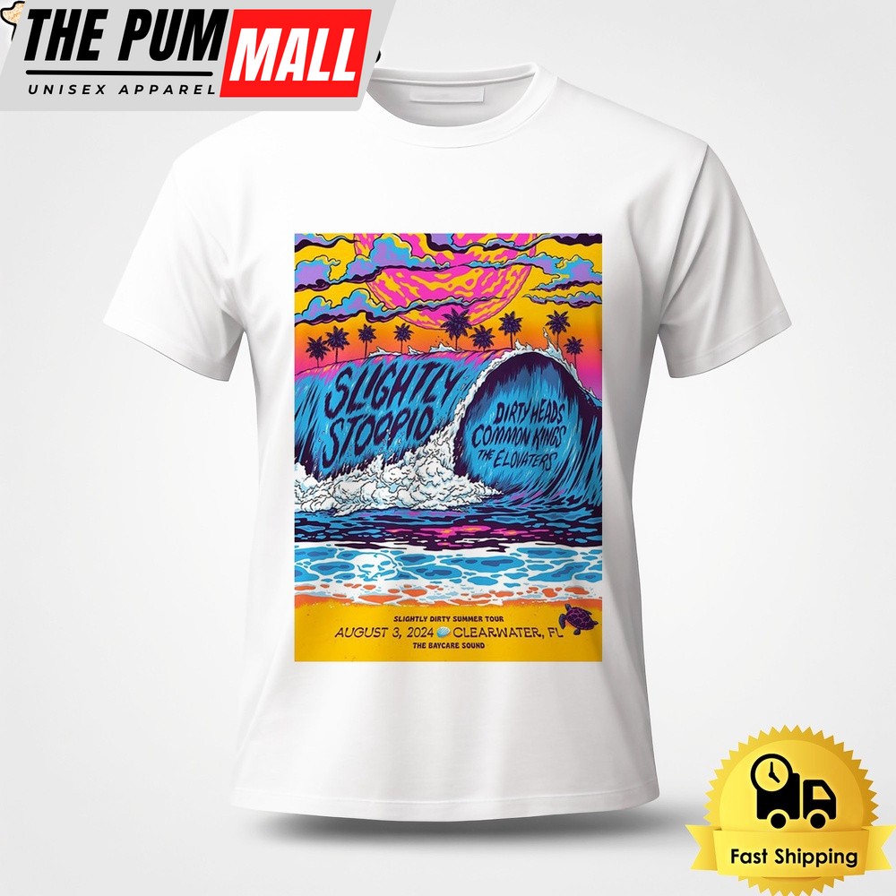 Slightly Stoopid Tour On August 3 2024 The BayCare Sound Clearwater FL Unisex T-Shirt