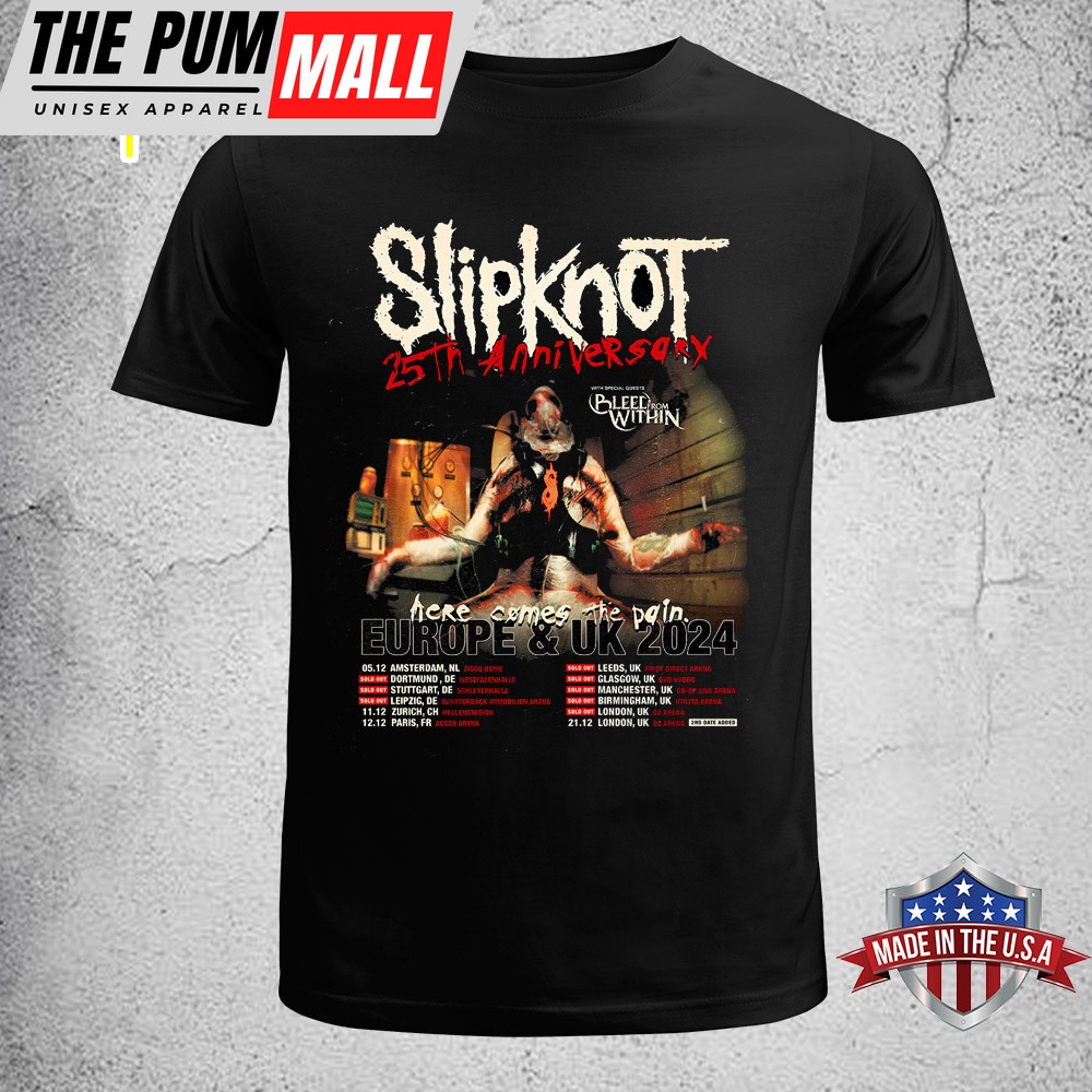 Slipknot 25th Anniversary Europe & UK 2025 Unisex T-Shirt