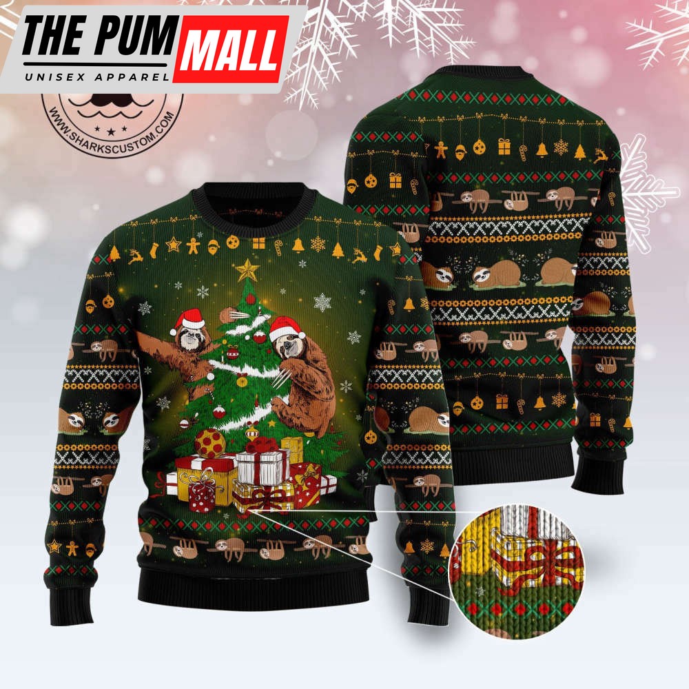 sloth-christmas-tree-ty3010-ugly-christmas-sweater-gift-for-christmas-hynsj768 Sloth Christmas Tree TY3010 Ugly Christmas Sweater – Gift For Christmas