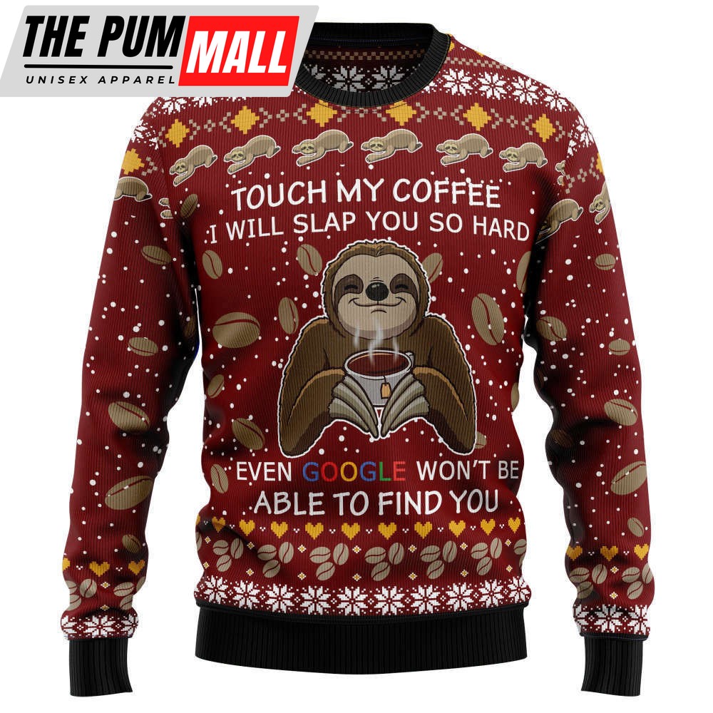 Sloth Coffee D1111 Ugly Christmas Sweater – Noel Malalan Signature