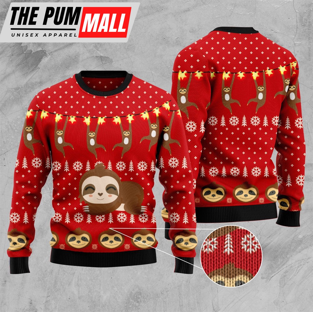 sloth-lover-ugly-christmas-sweater-unisex-womens-mens-gift-for-pet-lovers-85xd5zl3 Sloth Lover Ugly Christmas Sweater Unisex Womens & Mens – Gift For Pet Lovers – Unisex Crewneck Sweater