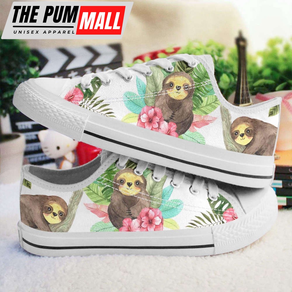 Sloth Low Top Shoes For Men And Women Gift For Sloth Lovers