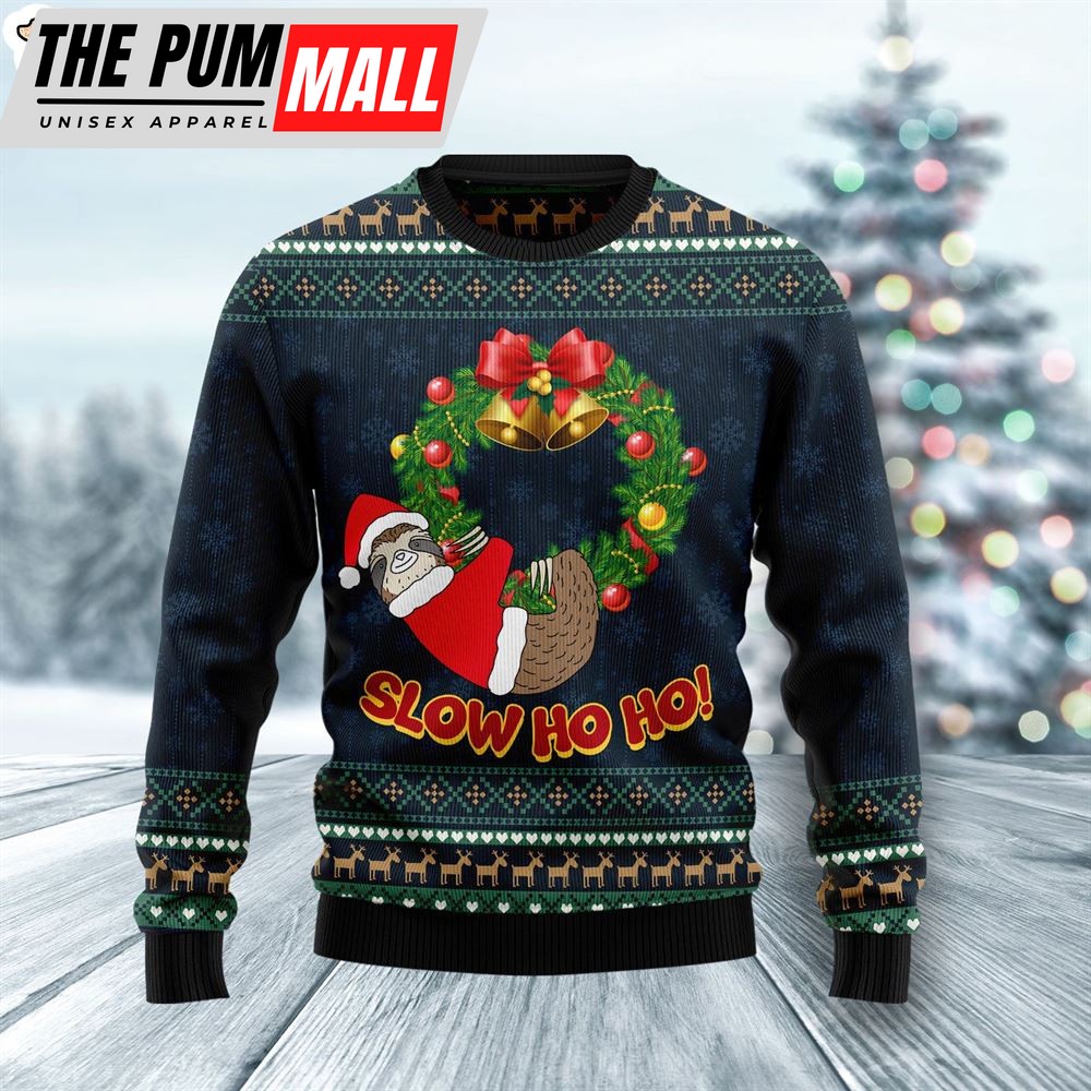 Sloth Slow Ho Ho Ugly Christmas Sweater – Best Xmas Gifts – Dog Memorial Gift