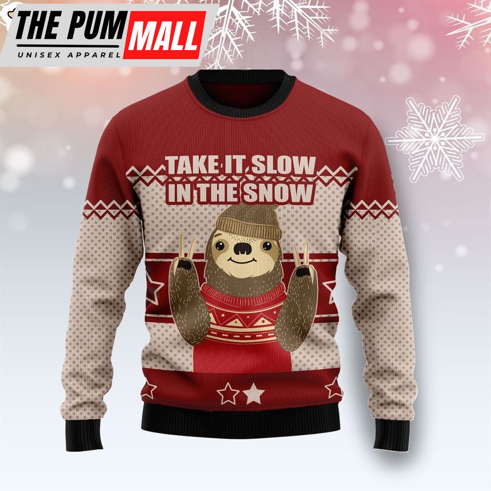 Sloth Take It Slow T Ugly Christmas Sweater – Gift For Christmas – Gifts For Dog Lovers