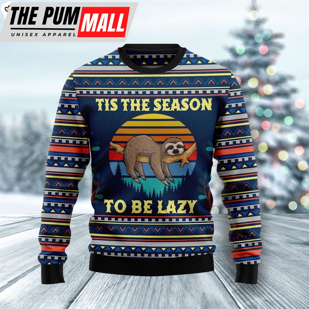 Sloth Tis The Season Ugly Christmas Sweater – Crewneck Sweater – Christmas Outfits Gift