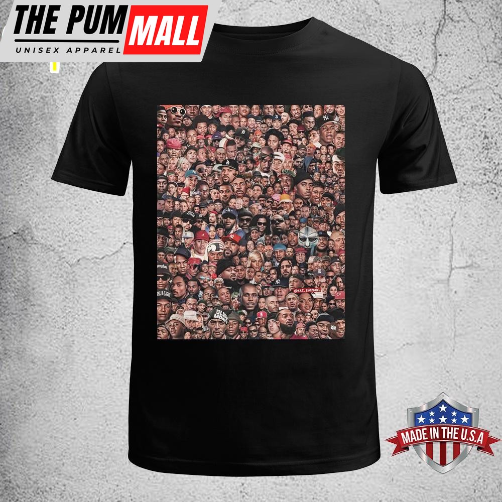 Snoop Dogg With Legends Hip Hop Face Unisex T-Shirt