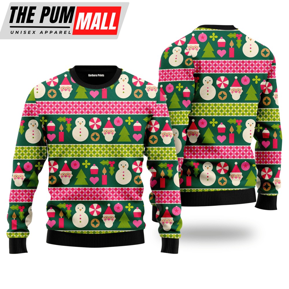 Snowman Santa In Green Ugly Christmas Sweater, Best Gift For Christmas 2023