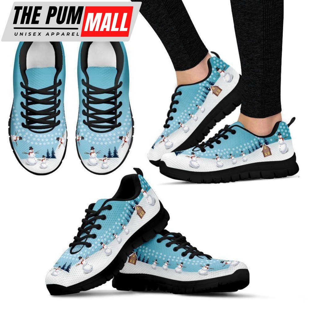 Snowman White Christmas Women’s Sneakers Walking Running Lightweight Casual Shoes For Women