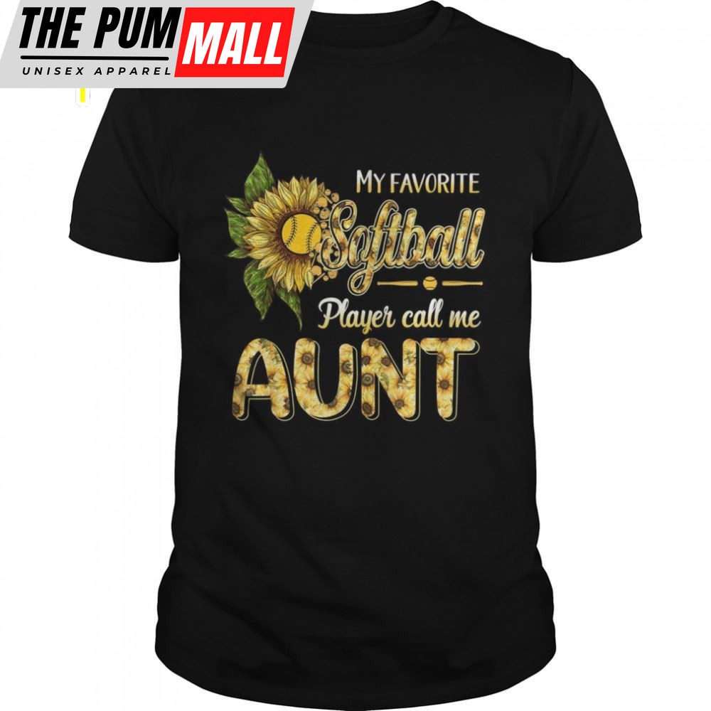 Softball Baseball Sunflower Mothers Day Shirt For Aunt Shirt
