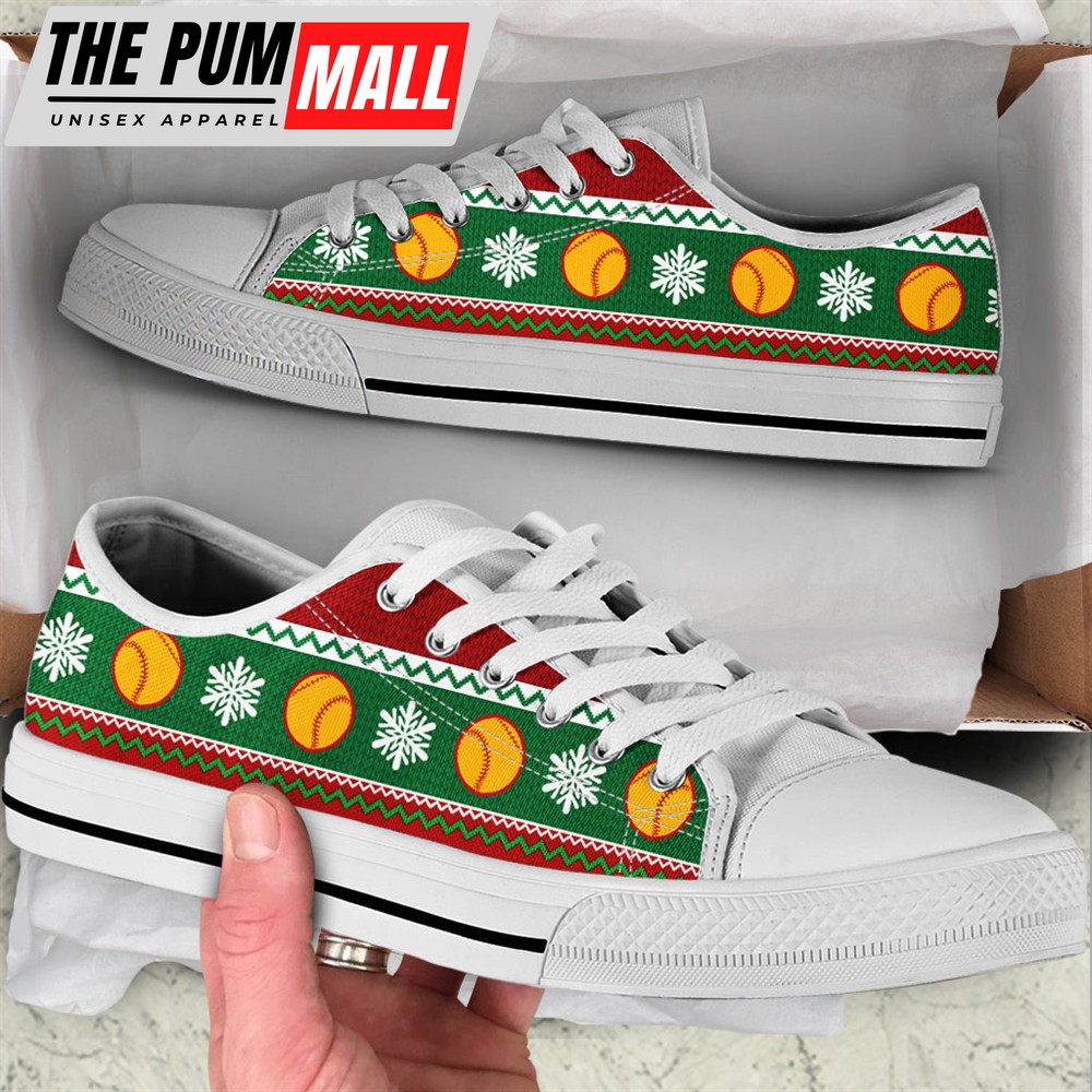 softball-christmas-knitted-seamless-low-top-shoes-best-shoes-for-christmas-s-2bwl8042 Softball Christmas Knitted Seamless Low Top Shoes – Best Shoes For Christmas – Sneaker For Walking