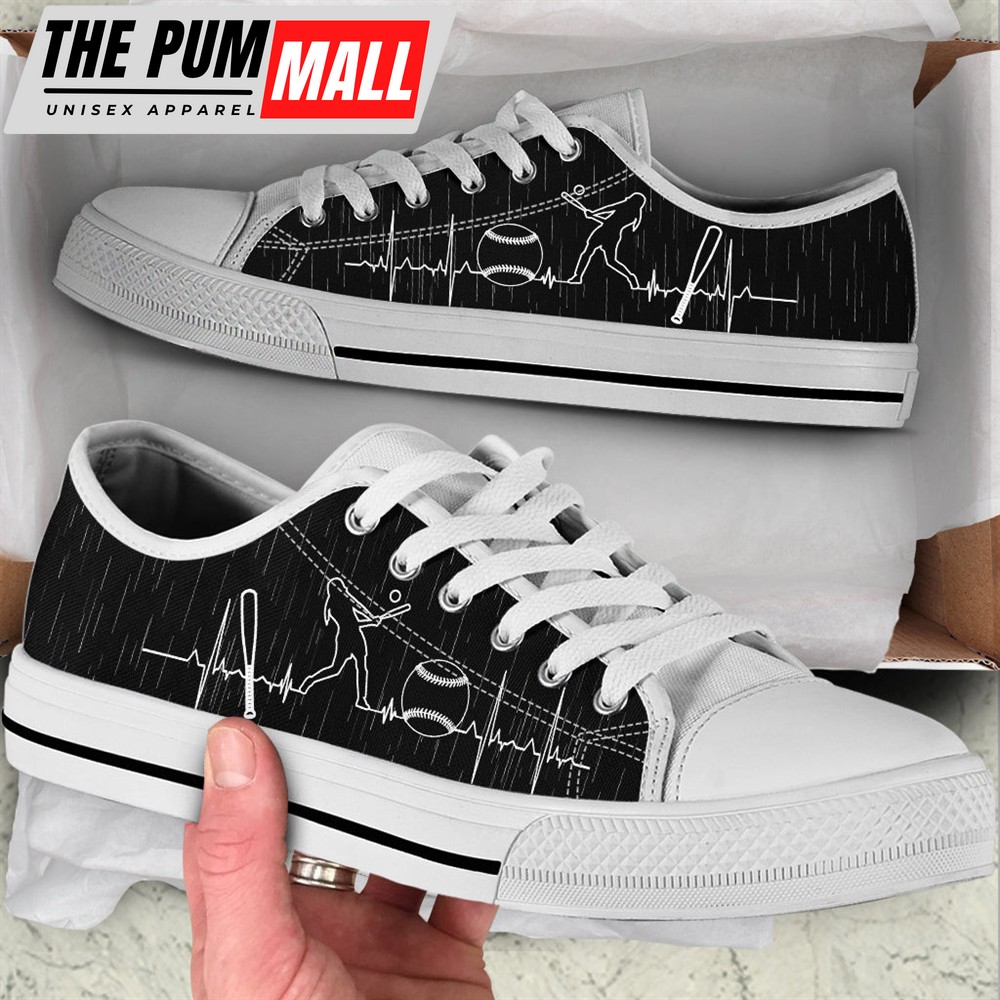 softball-heartbeat-pattern-background-low-top-shoes-fashionable-casual-shoes-g-kgi1mqj9 Softball Heartbeat Pattern Background Low Top Shoes – Fashionable Casual Shoes Gift For Adults