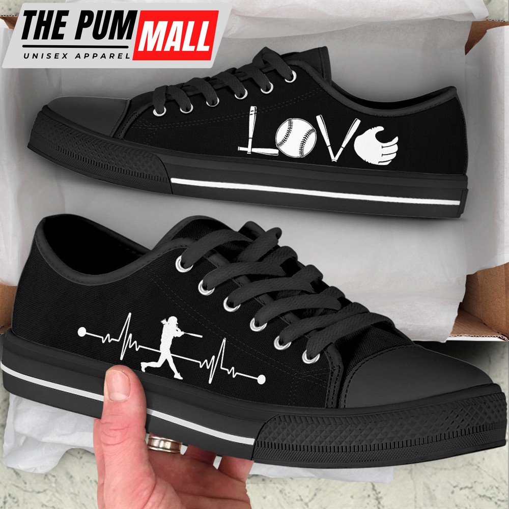 softball-love-heartbeat-black-low-top-shoes-fashionable-casual-shoes-gift-for-5fccywdl Softball Love Heartbeat Black Low Top Shoes – Fashionable Casual Shoes Gift For Adults