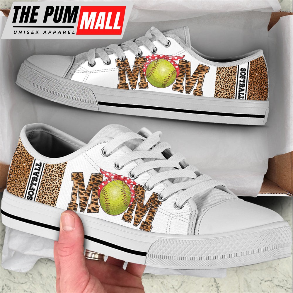 Softball Mom Leopard Sk Low Top Shoes – Fashionable Casual Shoes Gift For Adults