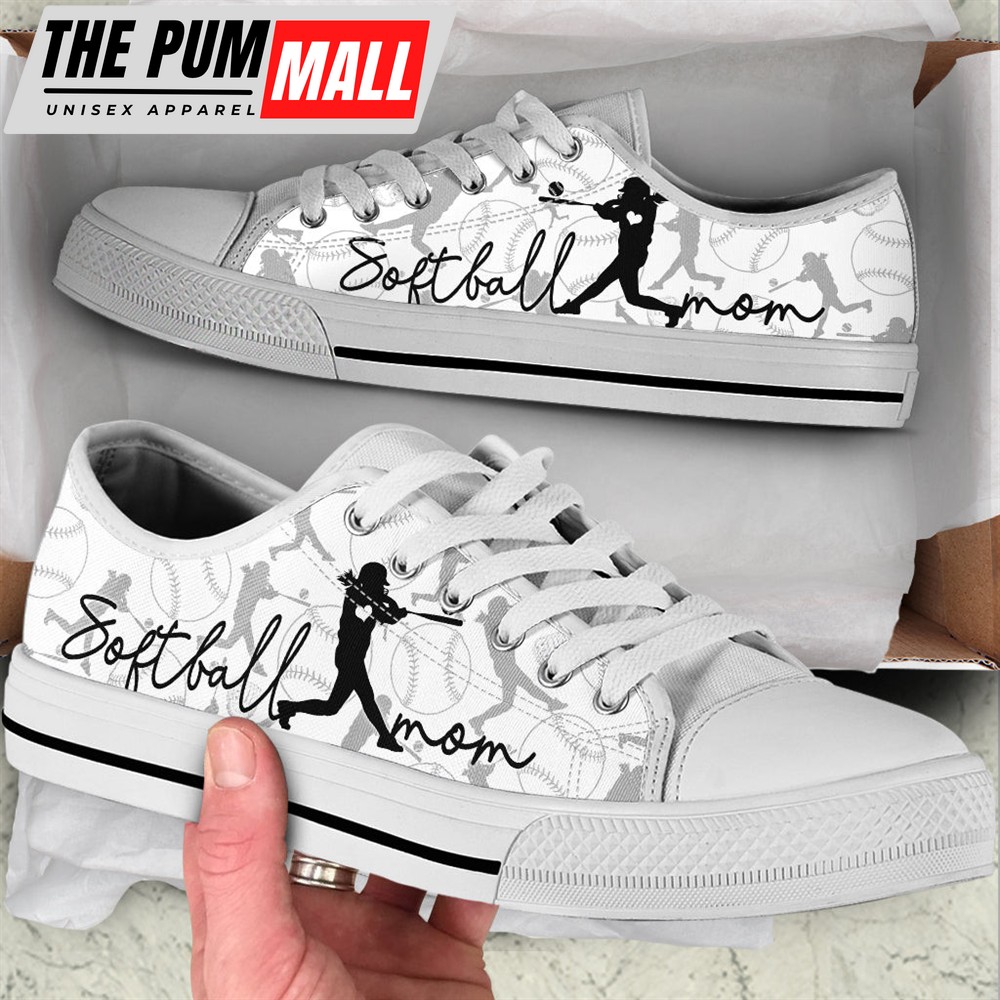 Softball Mom Wisdom Silh Low Top Shoes – Fashionable Casual Shoes Gift For Adults