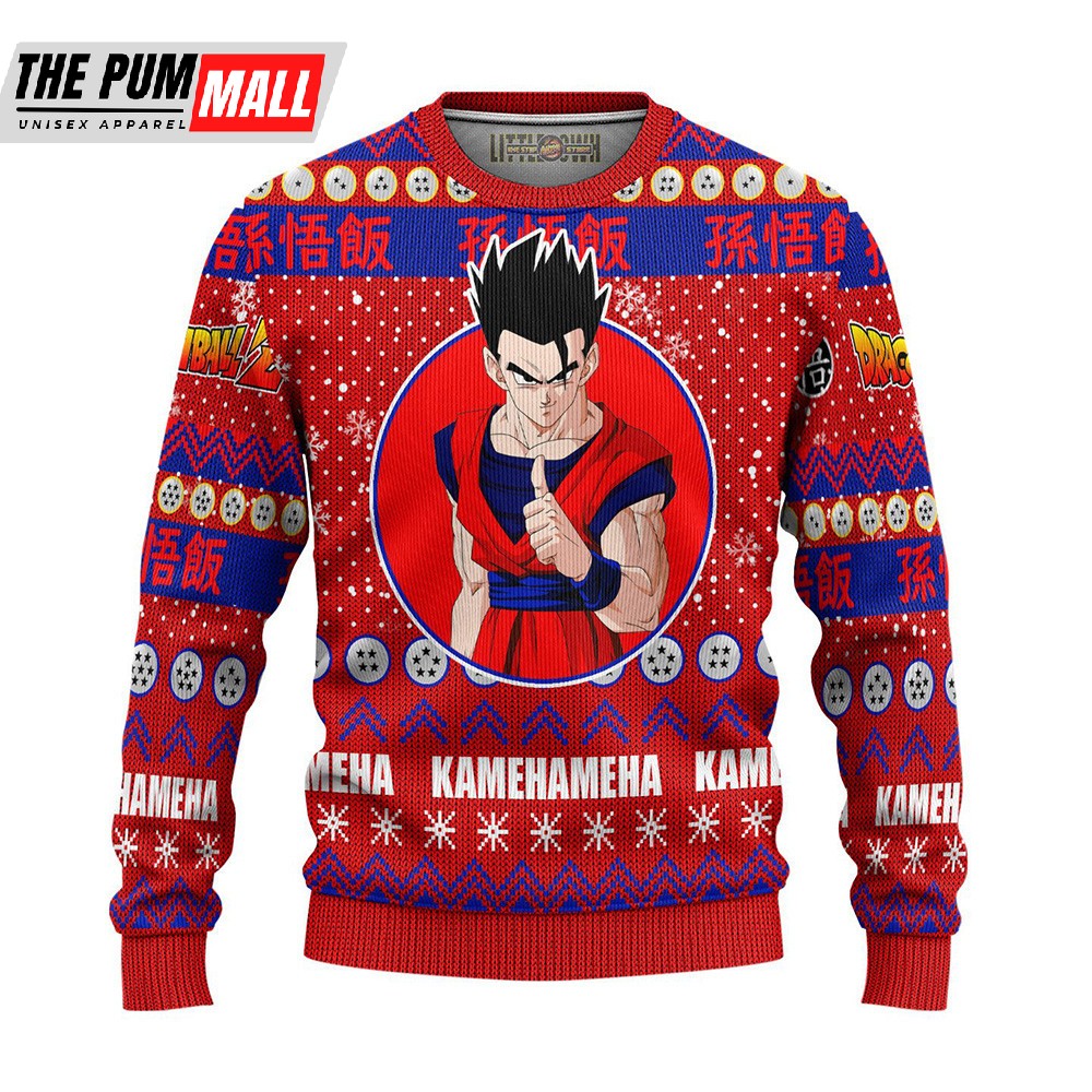 Son Gohan Ugly Christmas Dragon Ball Z Xmas Sweater