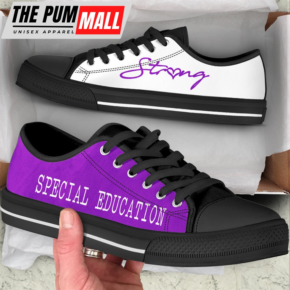 special-education-strong-purple-white-low-top-shoes-best-gift-for-teacher-sch-i4pvzdoz Special Education Strong Purple White Low Top Shoes – Best Gift For Teacher, School Shoes – Best Shoes For Him Or Her