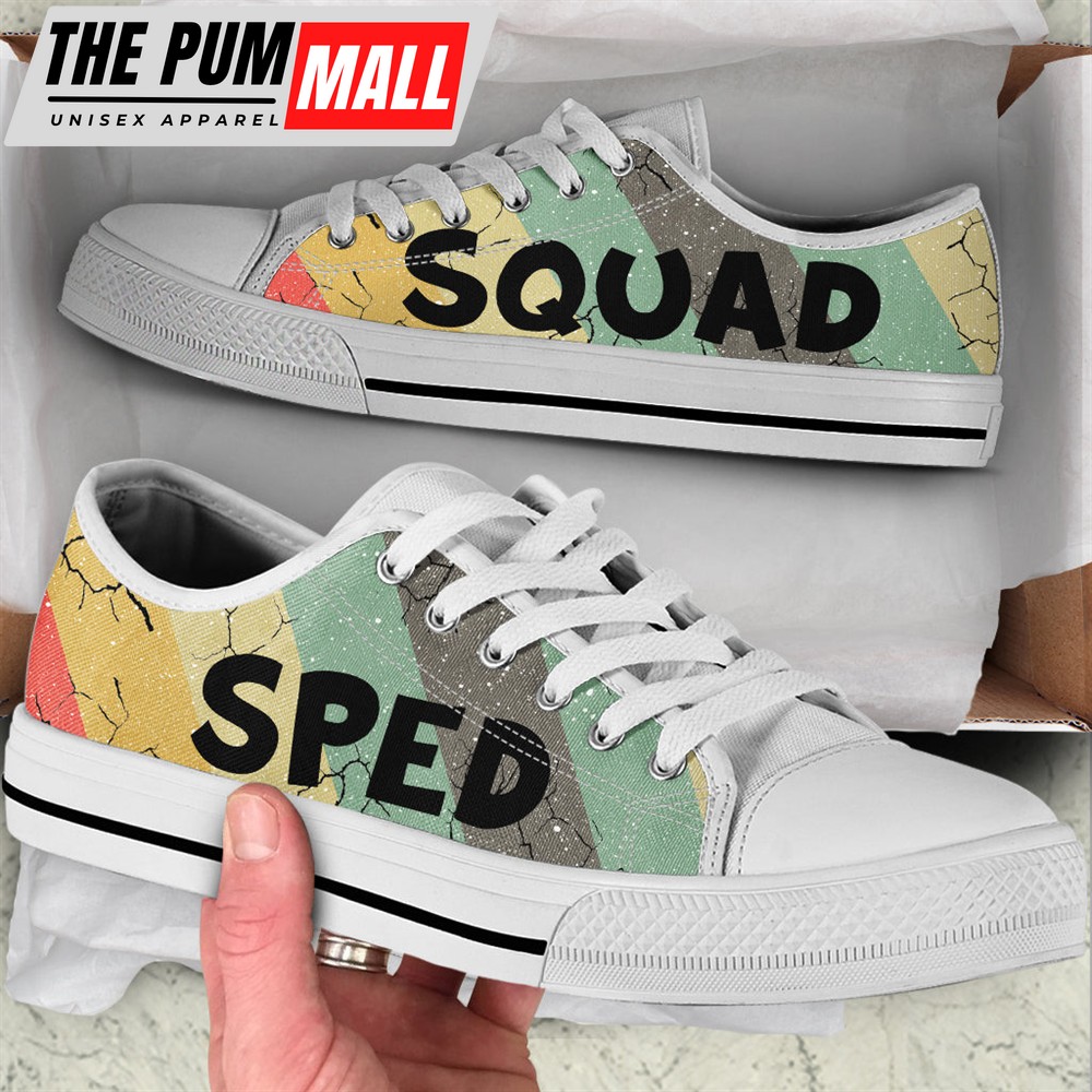 Sped Squad Vintage Low Top Shoes – Best Gift For Teacher, School Shoes – Best Shoes For Him Or Her