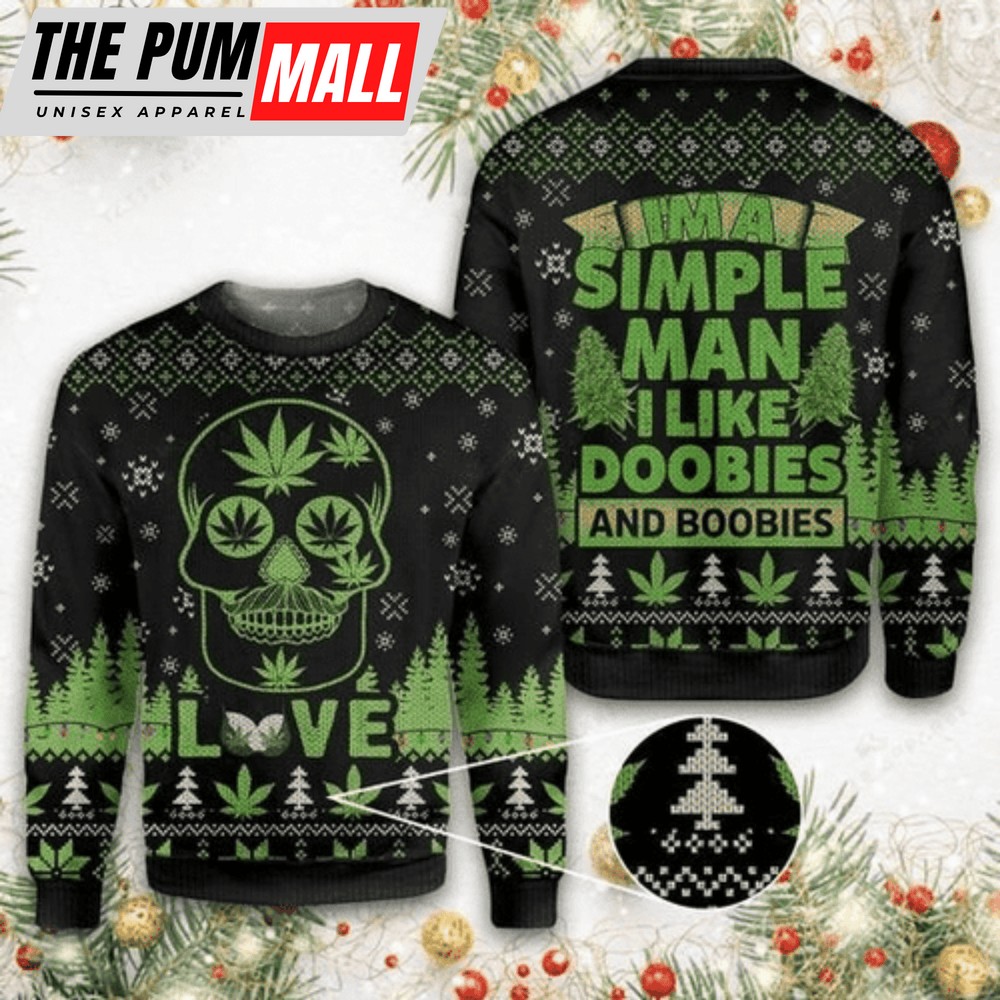 Spookily Festive Skull Christmas Ugly Sweater – HN161250