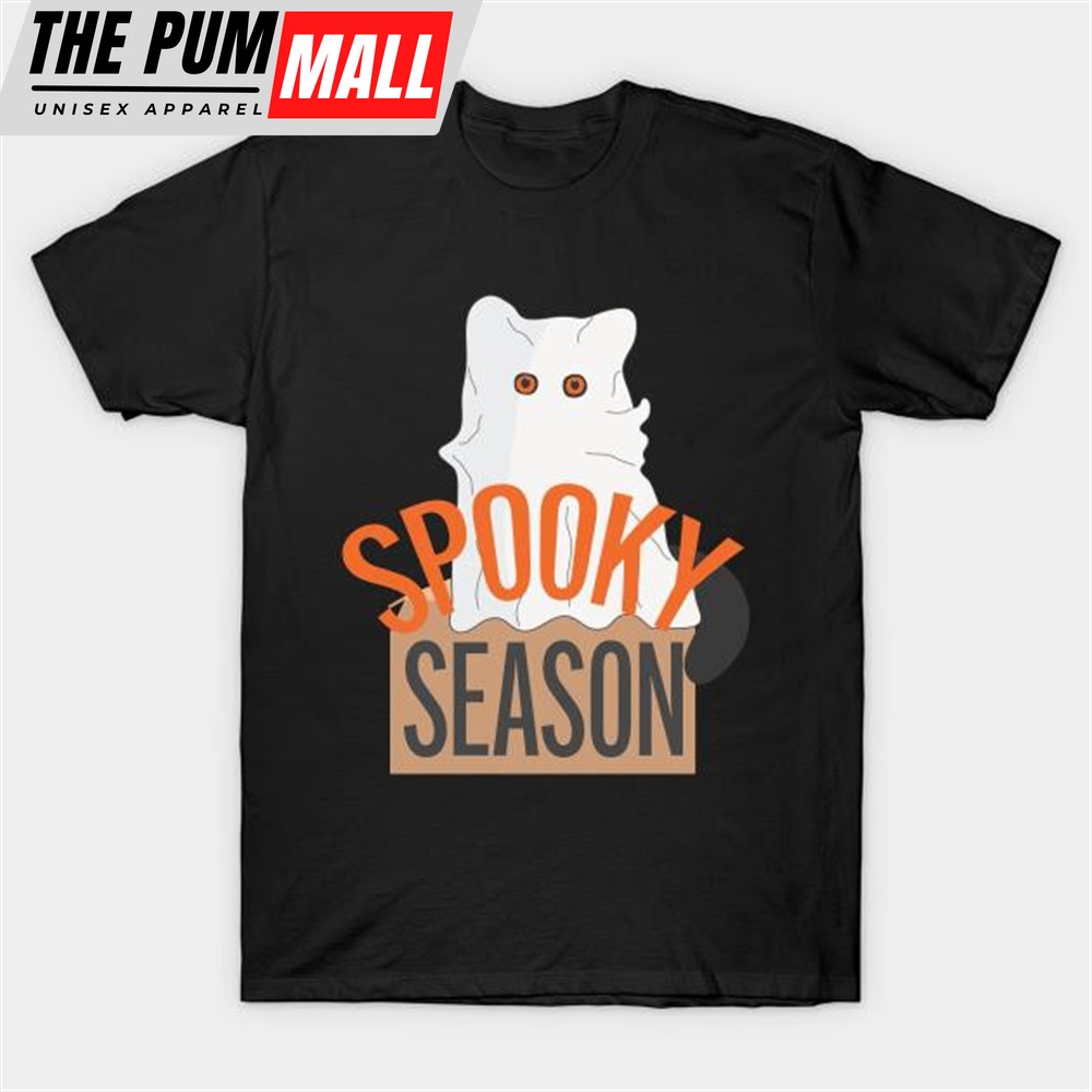 Spooky Season Cute cat as ghost T-shirt