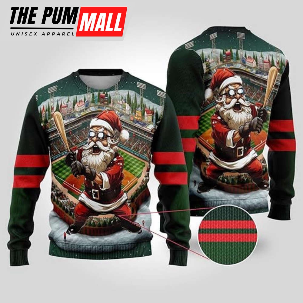 Sports Ugly Christmas Sweatshirt For Women, 3D Santa Sweater Mens Funny Xmas Shirts