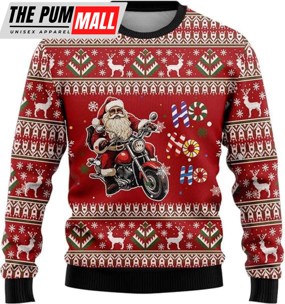 Sporty Santa Claus Sweaters, Ugly Christmas Sweater For Women And Women